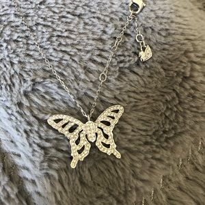 Swarovski Nightingale Crystal Butterfly Necklace